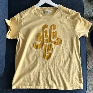 Sézane Oh La La yellow T-shirt size S 💛